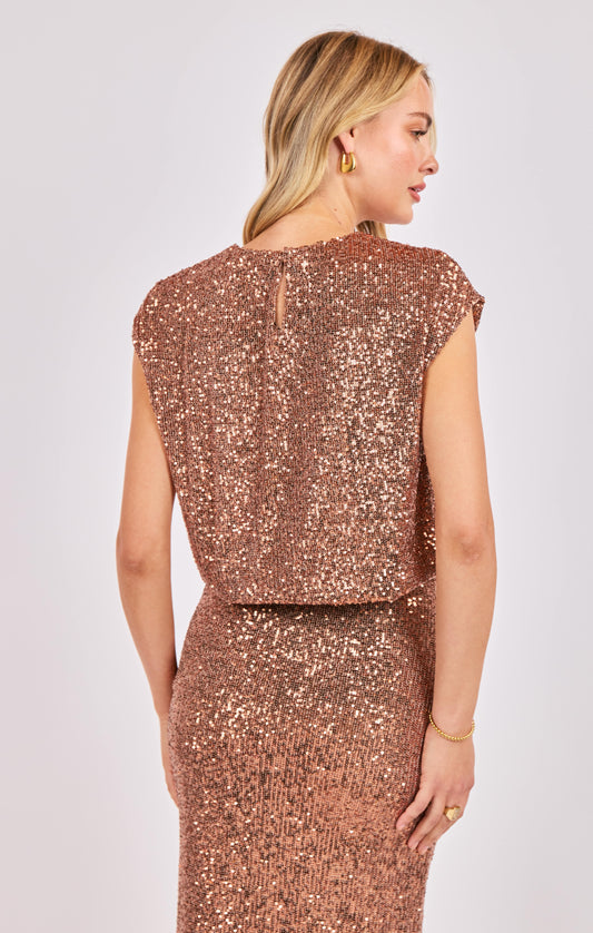 Sky High Sequin Top