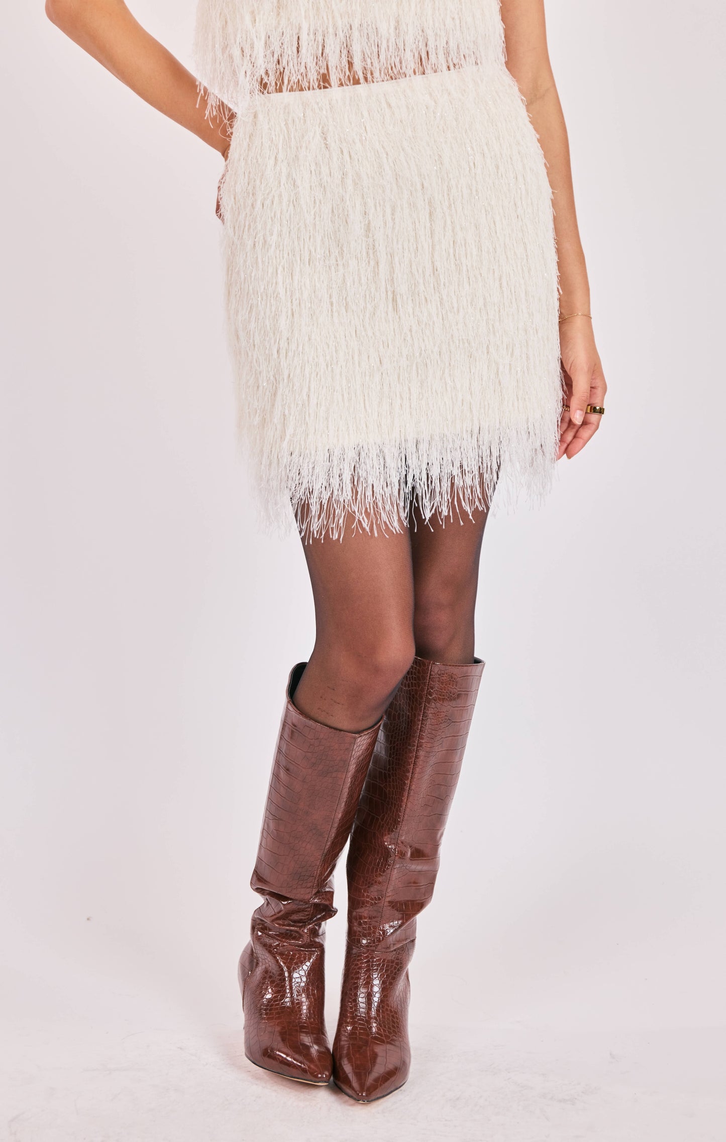 Fringe Mini Skirt