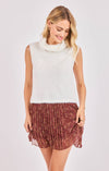 Feather Turtle Neck Top
