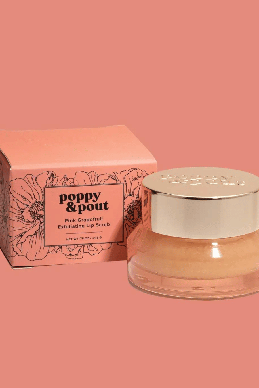 POPPY + POUT Pink Grapefruit Lip Scrub