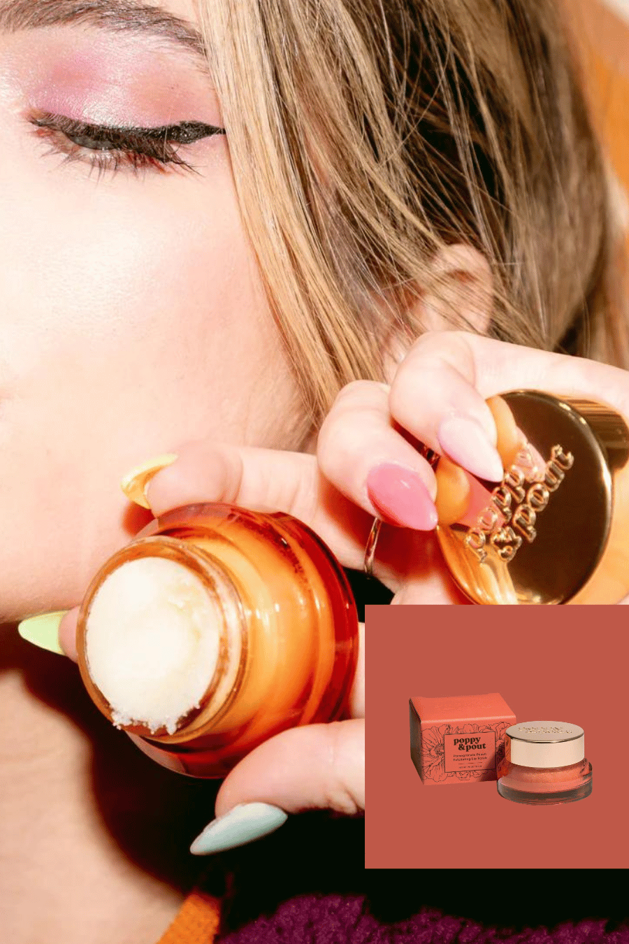 POPPY + POUT Pomegranate Peach Lip Scrub