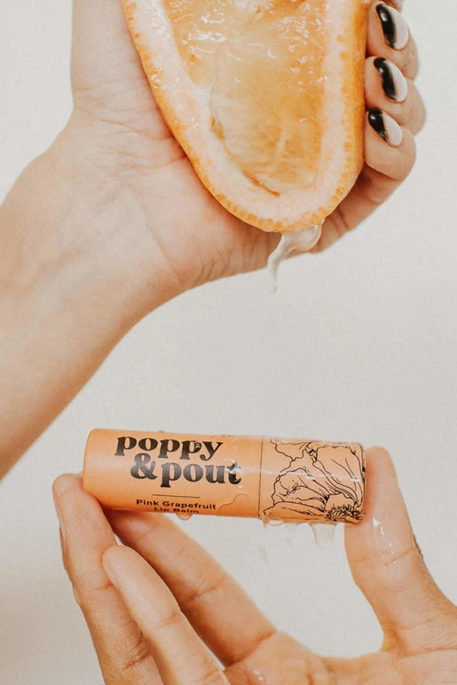 POPPY + POUT Pink Grapefruit Lip Balm