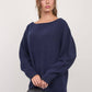 Boat Neck Oversized Knit Pullover Sweater