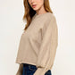 Knitted Sweater with Cuffed Sleeves