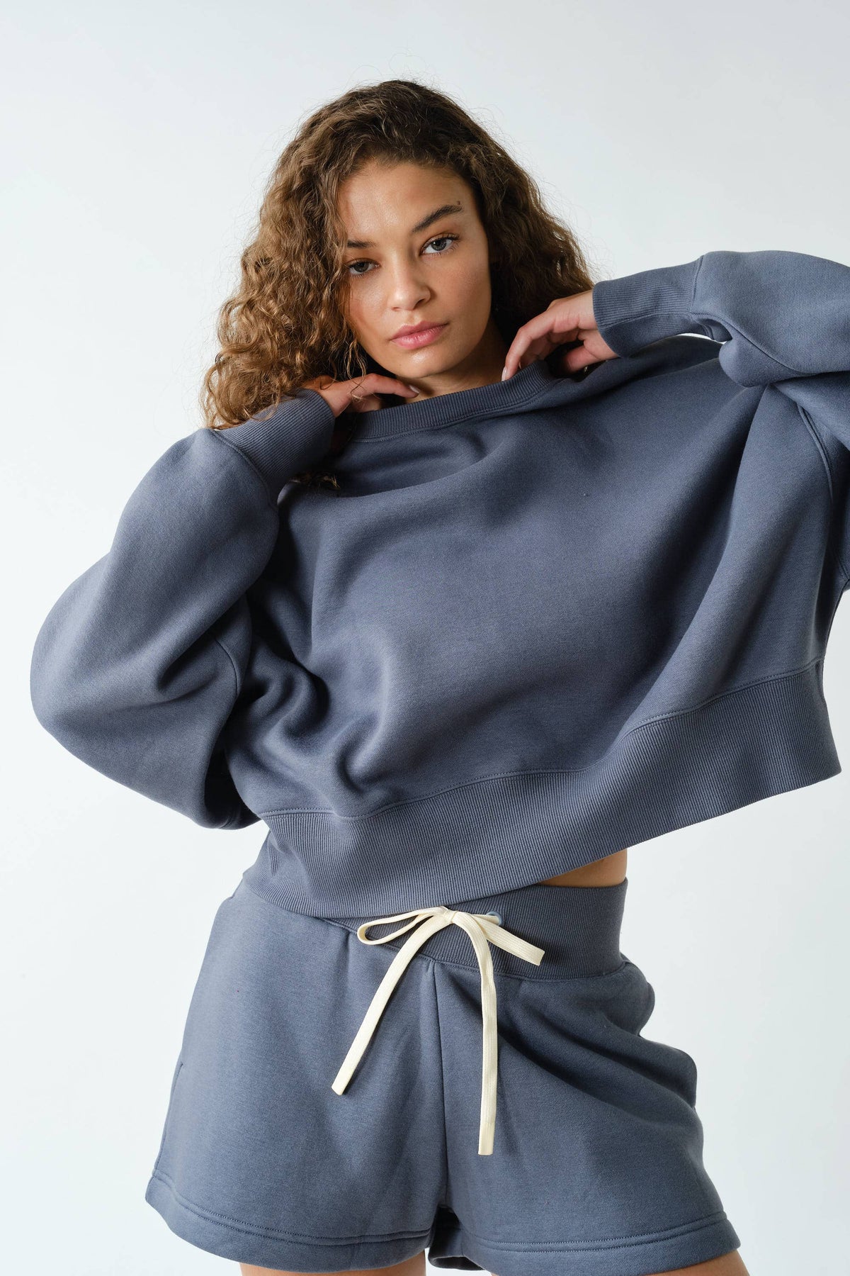 CloudWalk Balloon Sleeve Fleece Crewneck