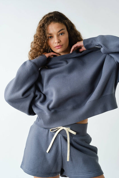 CloudWalk Balloon Sleeve Fleece Crewneck