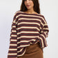 Oversized Striped long Sleeve Tee