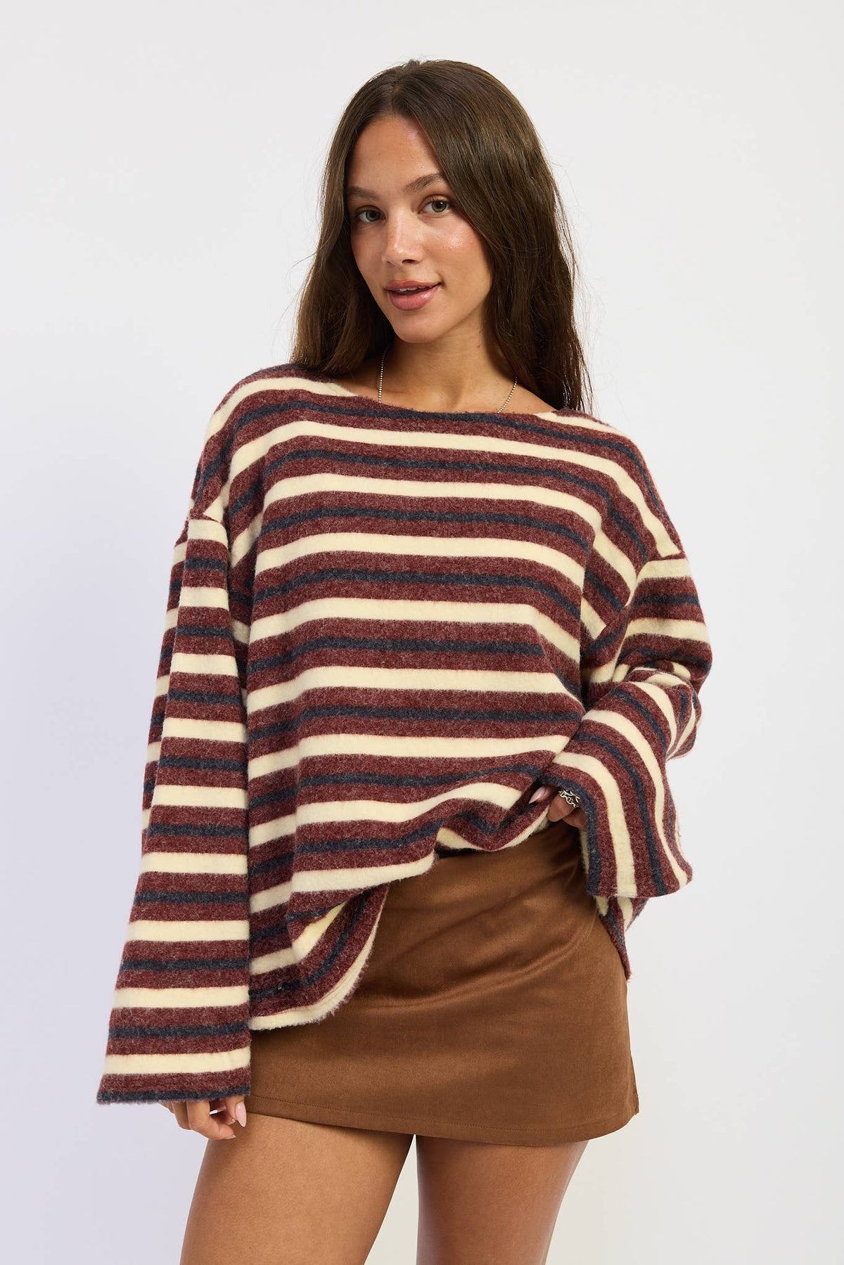 Oversized Striped long Sleeve Tee