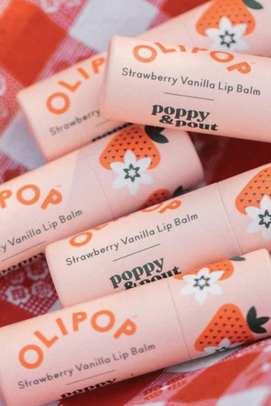 POPPY + POUT Olipop Strawberry Vanilla Lip Balm