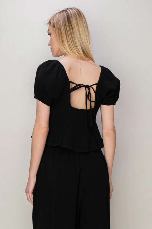 Coast Tie Back Peplum Top