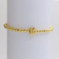 Initial Monogram Bubble Stretch Bead Bracelet