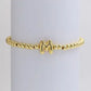 Initial Monogram Bubble Stretch Bead Bracelet