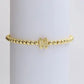 Initial Monogram Bubble Stretch Bead Bracelet