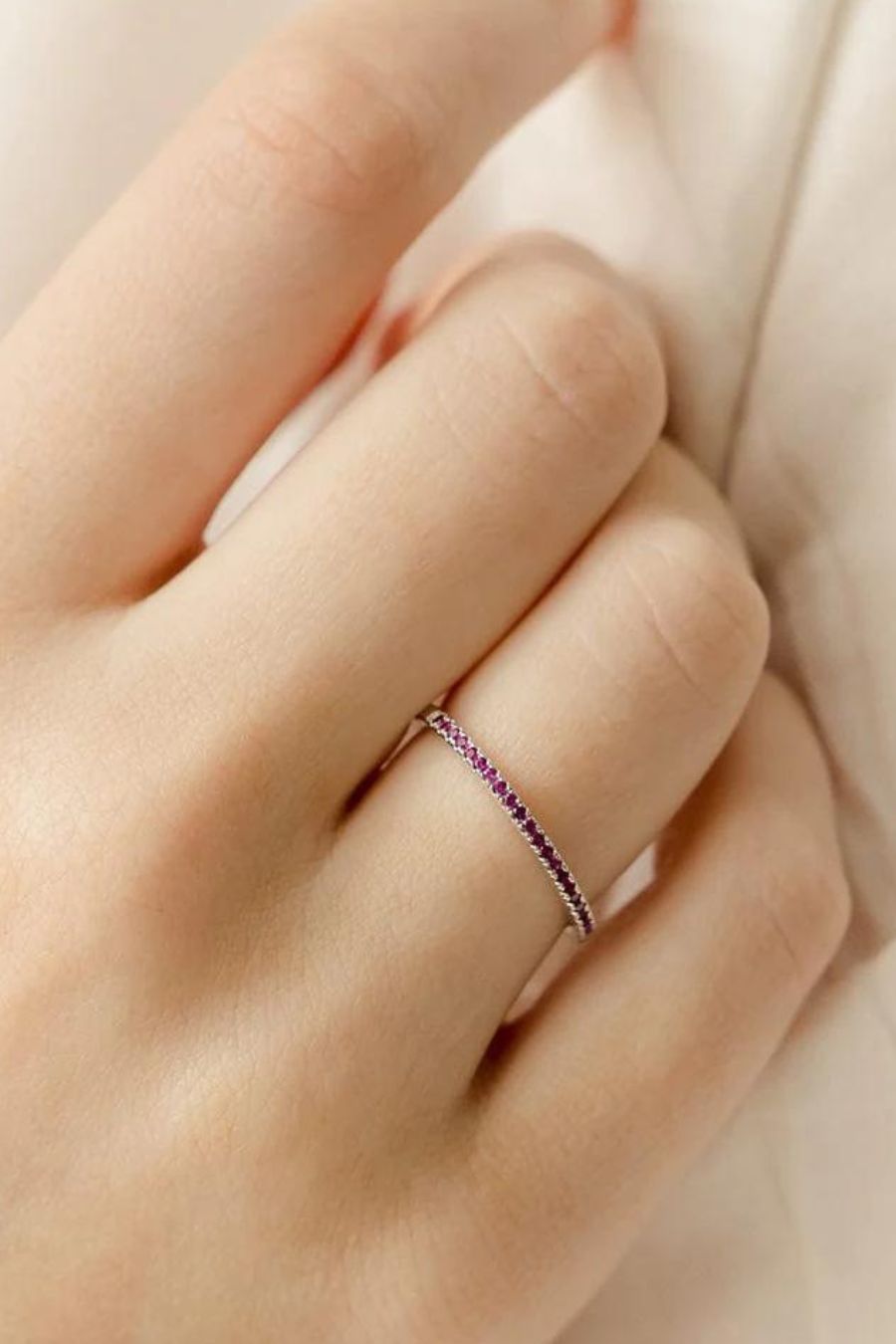 Made by Mary July Birthstone Stacking Ring