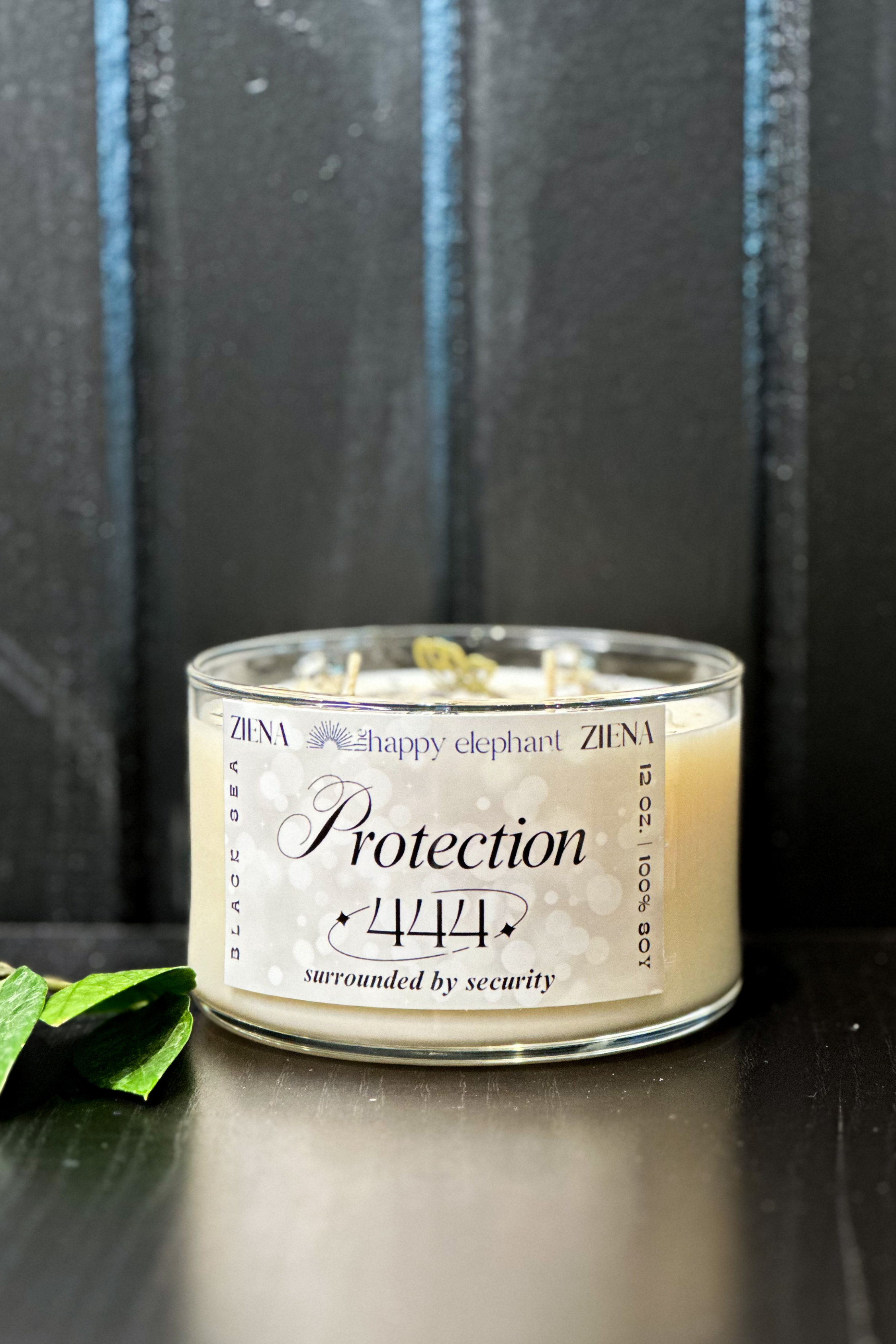 444 Protection Angel Number Handmade Candle ZIENA X The Happy Elephant