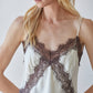 Woven Polyester Satin V-Neck Spaghetti Strap Cami