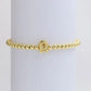 Initial Monogram Bubble Stretch Bead Bracelet