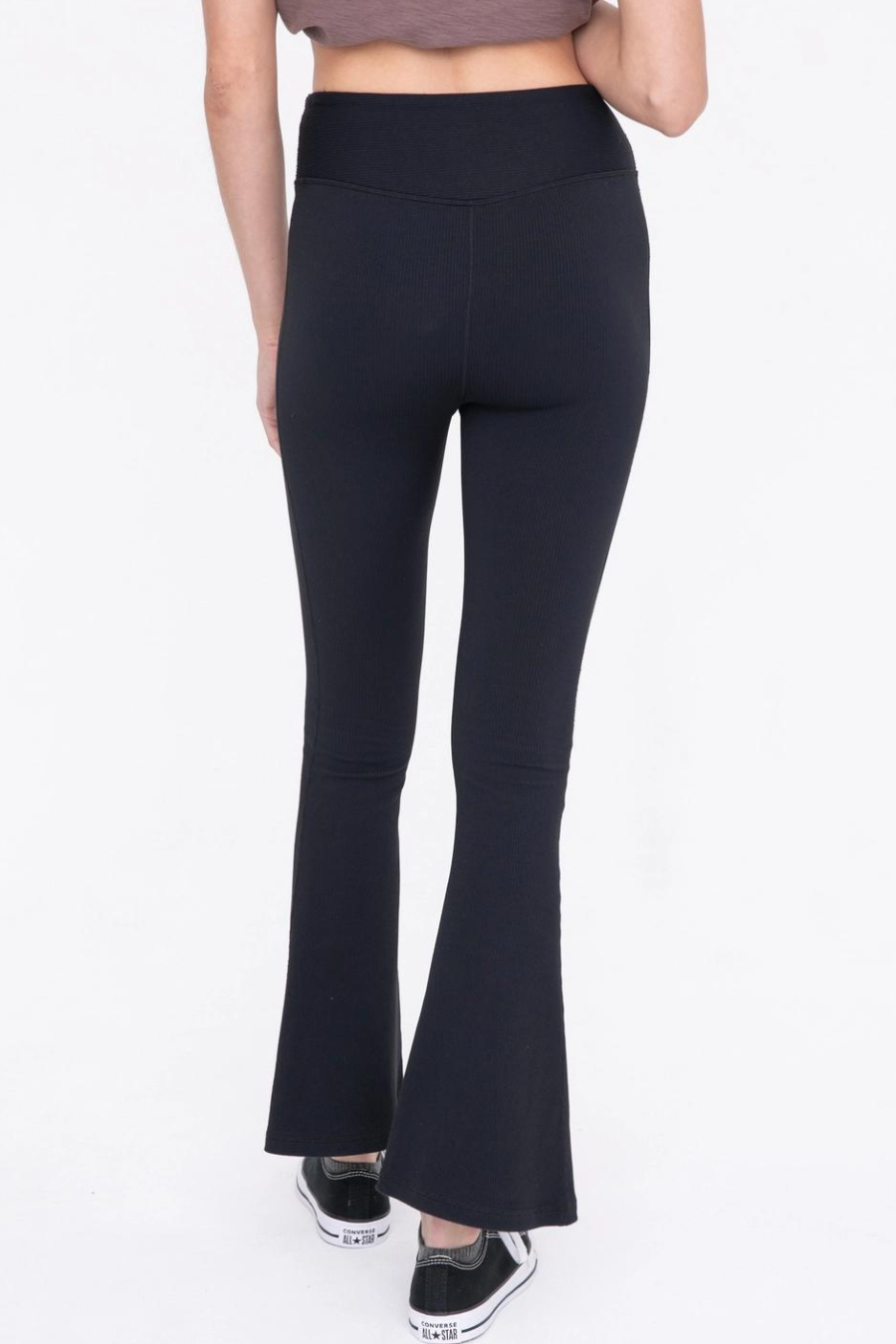 Ribbed Flare High Waist Yoga Pants