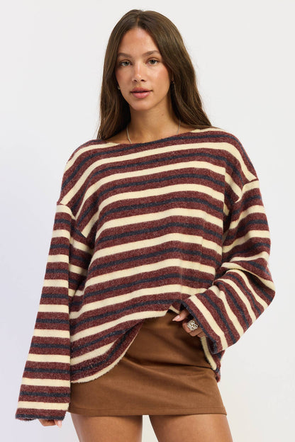Oversized Striped long Sleeve Tee