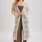 Boho Long Line Side Slit Crochet Cardigan