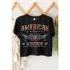 American Vintage Graphic Crop Top