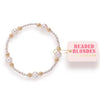 Serena Pearl Bracelet in Silver with Gold