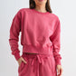 Mineral Wash Luxe Cropped Sweatshirt