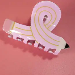 Back To School Teacher Pencil Hair Claw Clips