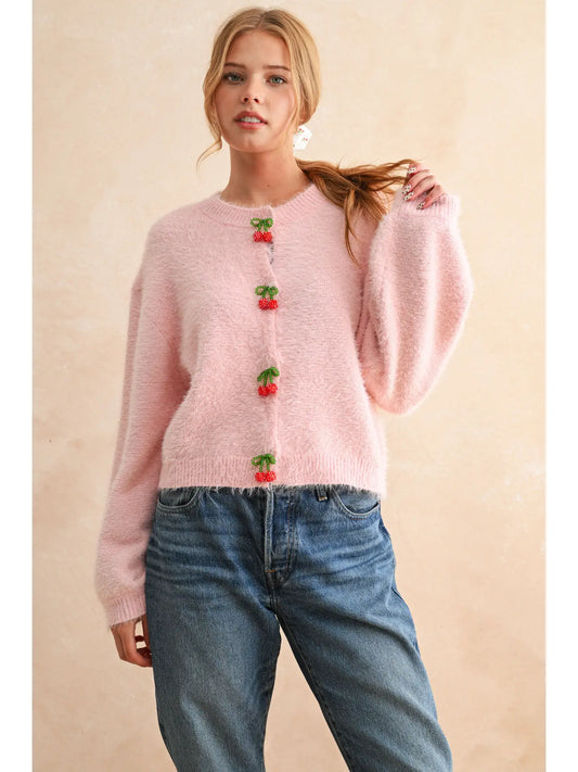 Chaerry Button Front Soft Cardigan