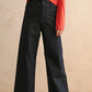 Indigo Denim Straight Wide Leg Pants