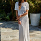 Knit Sweater Viscose Nylon See Through Maxi Skirt