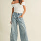 Studded Barrel Denim Pants