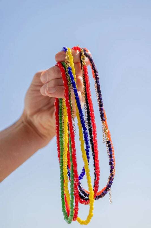 colored beaded necklace