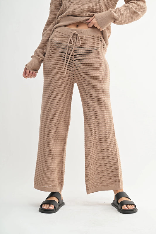 Breezy Crochet Wide-Leg Pants