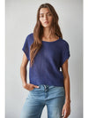 Knit Sweater See Through Short Sleeve Pullover Top