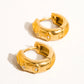 Orazio 18K Gold Non-Tarnish Cz Star Hoop Earring