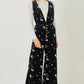 Embroidered Corduroy Jumpsuit