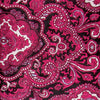 Red and Black Paisley Jacquard Silk Scarf