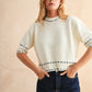 Stitch Effect Detail Short Sleeve Top
