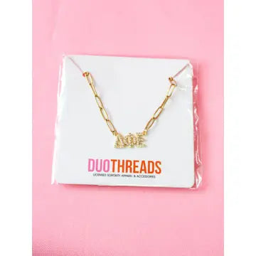 Delta Phi Epsilon Rhinestone Sorority Necklace