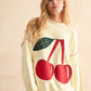 Cherry Patch Front Sweater Top