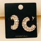 Gold Dipped Square Cz Pave Tube Hoop Earrings