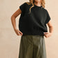 Loose Fit Short Sleeve Sweater Top