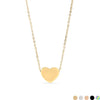 18K Gold Stainless Steel Blank Heart Necklace