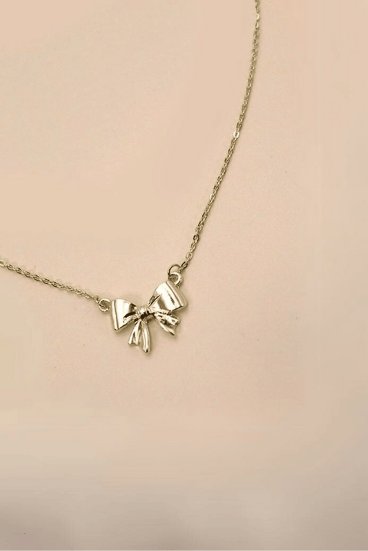 Mini Bow Ribbon Necklace