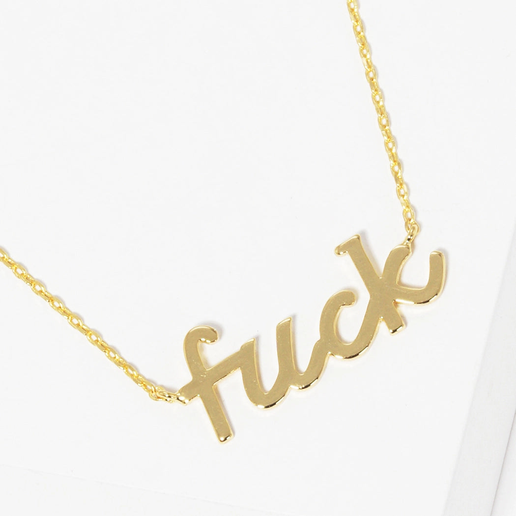 Gold-Dipped Fck Fashion Necklaces