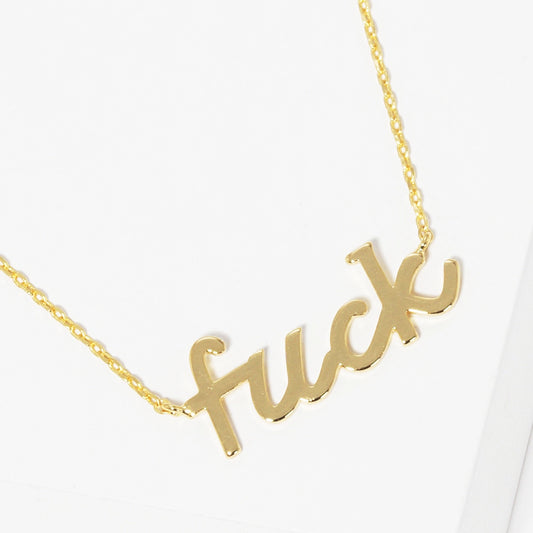 Gold-Dipped Fck Fashion Necklaces