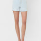High Rise Elastic Wb Drawstring Striped Shorts