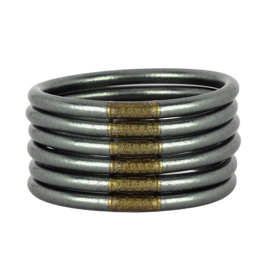 Graphite Bangles (Serenity Prayer) - Set of 6