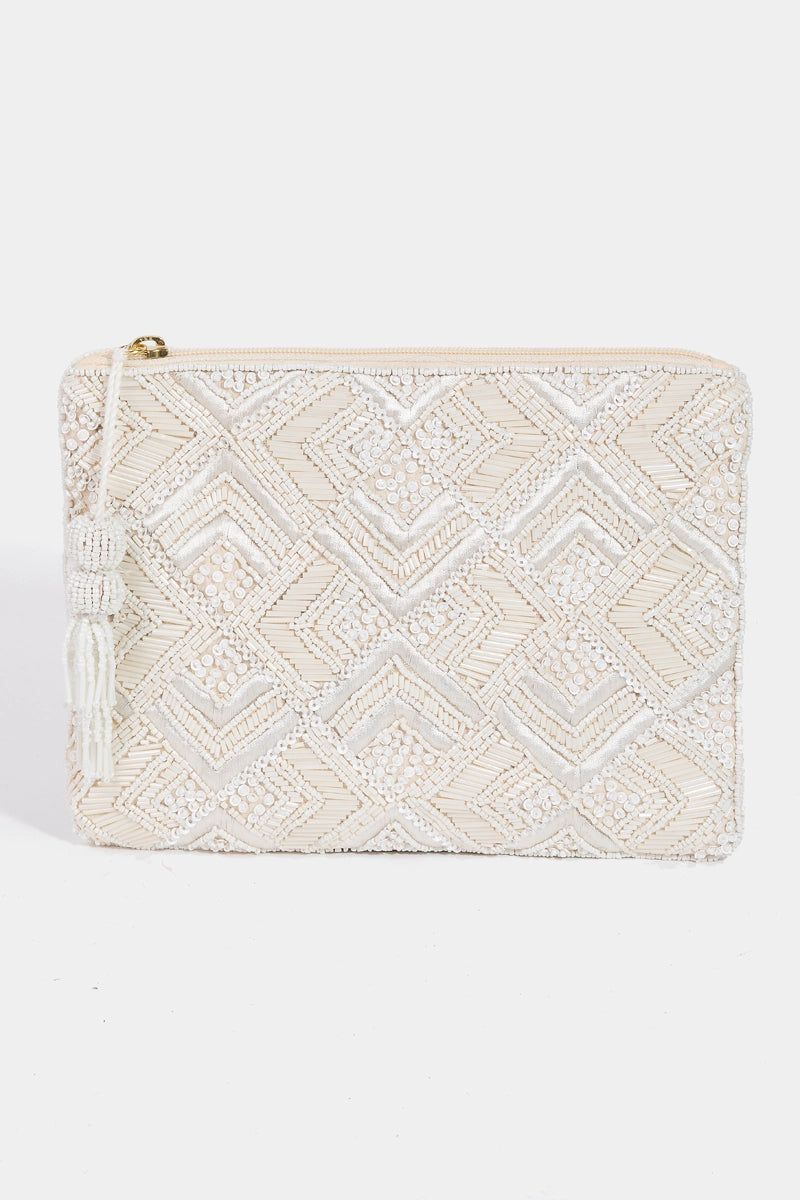 Intricate Beaded and Embroidered Rectangle Bag